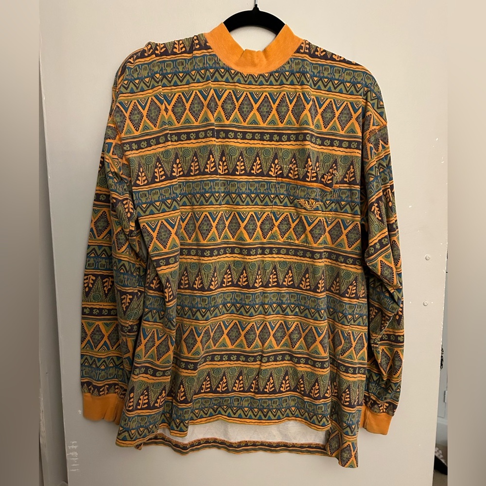 Crazy Patterned Long Sleeve T-Shirt
